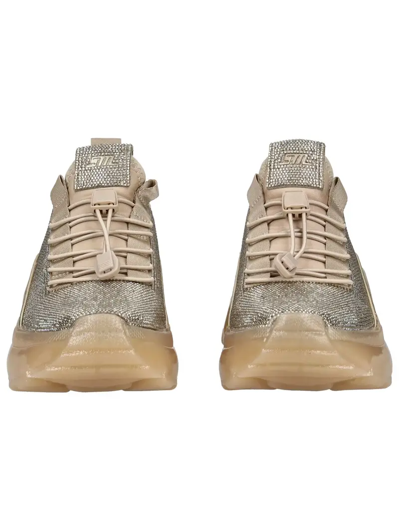 Sneaker bassa beige / oro miniatura 3