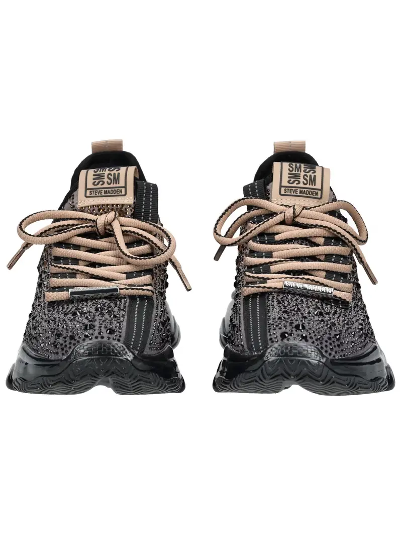 Sneaker bassa beige scuro / nero miniatura 3