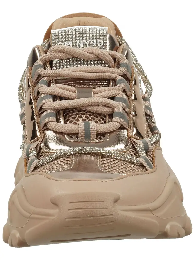 Sneaker bassa beige scuro / oro miniatura 3