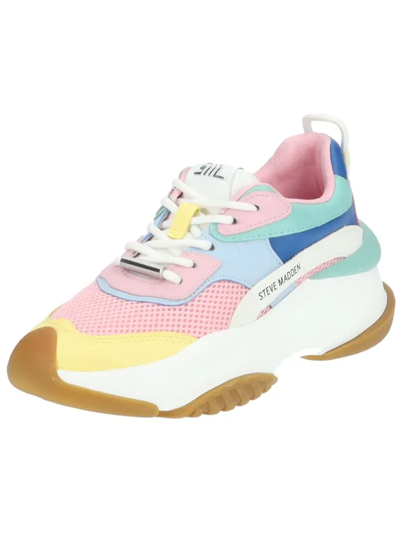 STEVE MADDEN Sneaker bassa 'Belissimo'  giallo / grigio chiaro / menta / rosa / nero