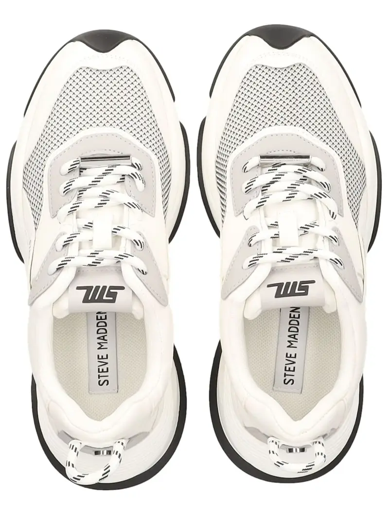 STEVE MADDEN Sneaker bassa 'BELISSIMO' grigio / nero / bianco miniatura 2