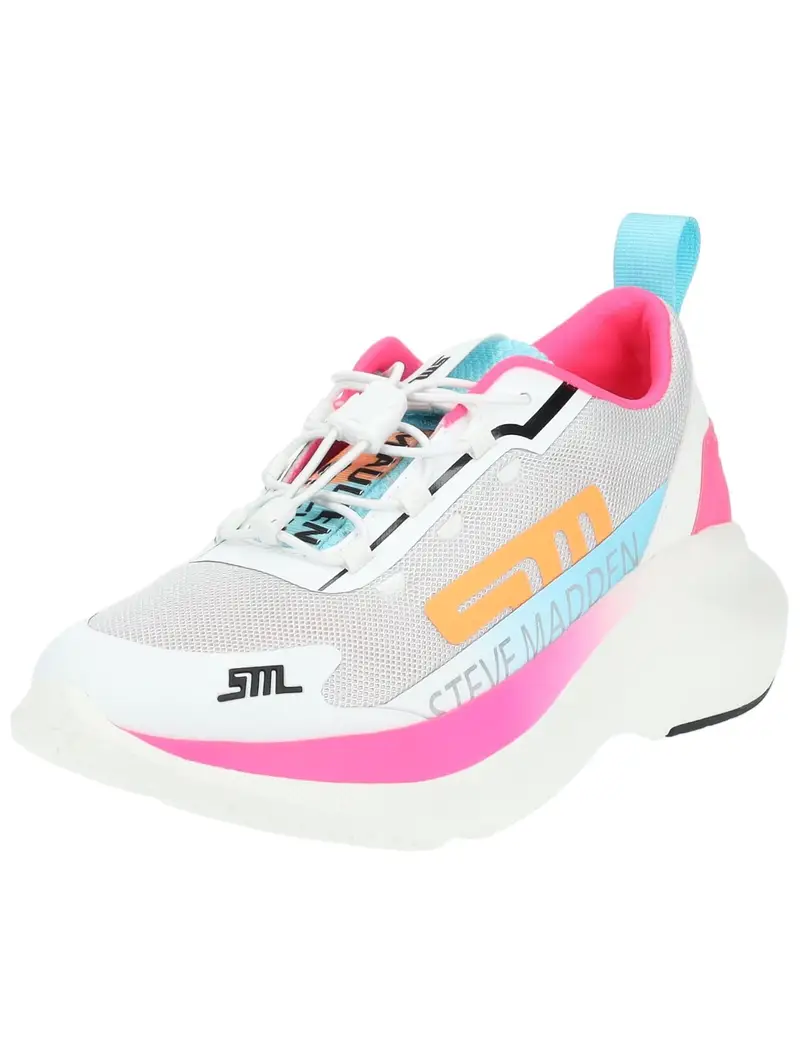 STEVE MADDEN Sneaker bassa  blu chiaro / rosa neon / nero / bianco