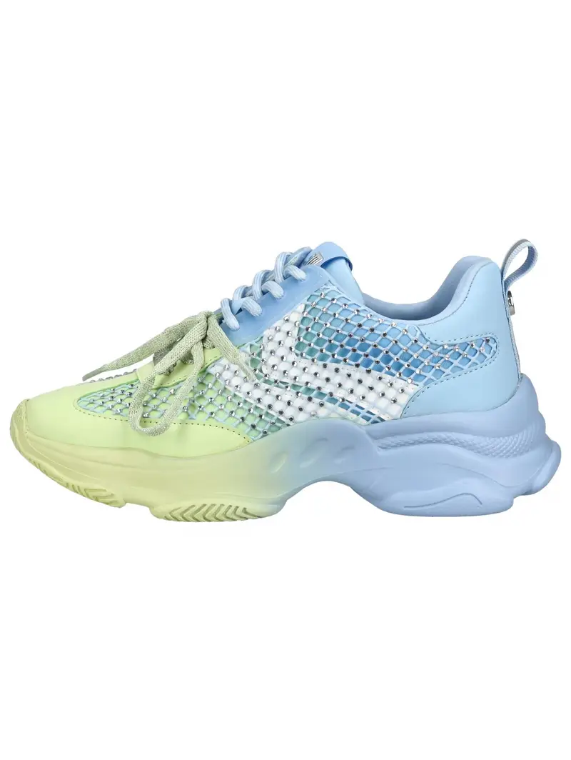 Sneaker bassa blu pastello / verde neon / bianco miniatura 2