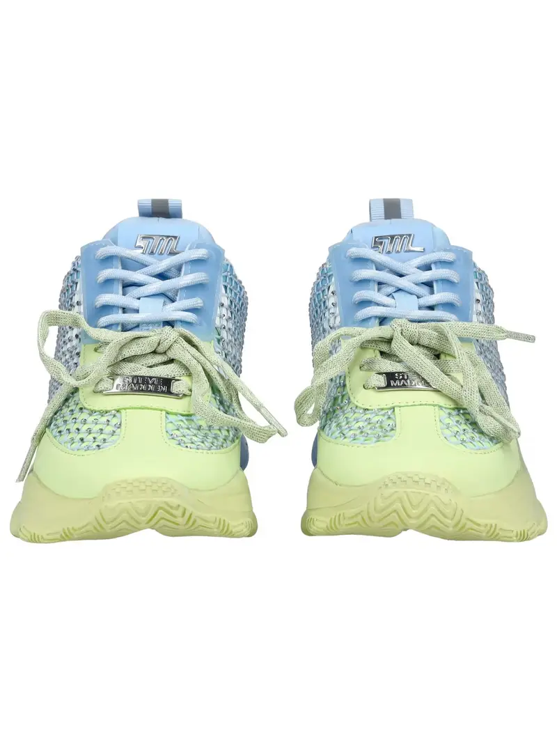 Sneaker bassa blu pastello / verde neon / bianco miniatura 3