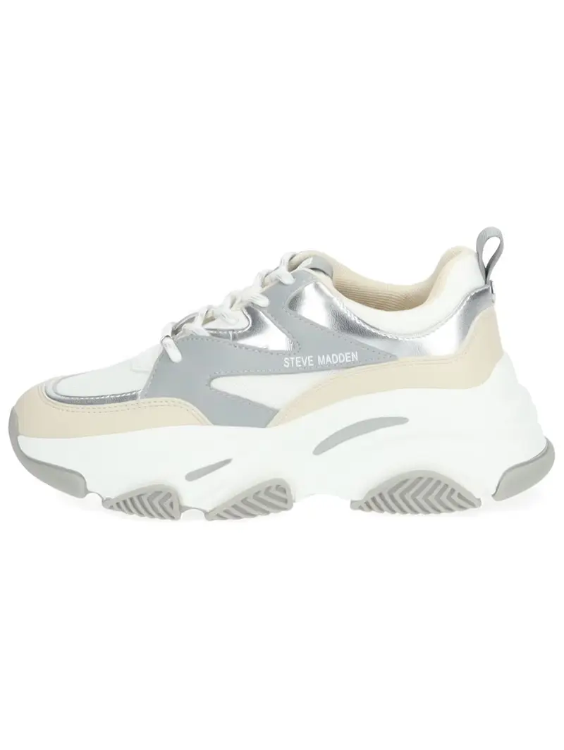 Sneaker bassa crema / grigio chiaro / bianco miniatura 2