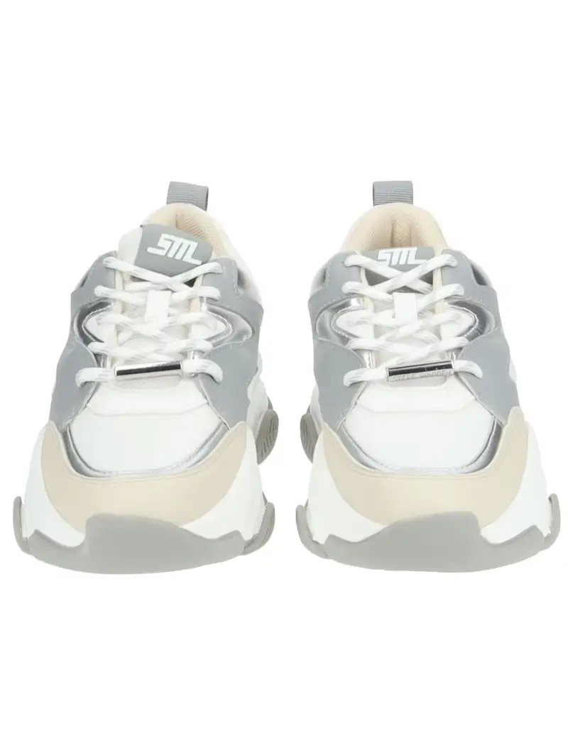 Sneaker bassa crema / grigio chiaro / bianco miniatura 3