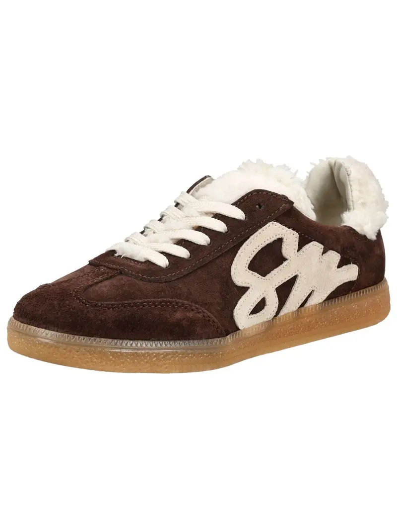 Sneaker bassa crema / marrone scuro