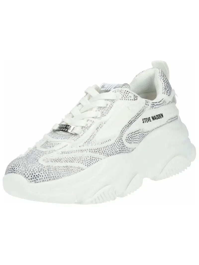 Sneaker bassa grigio argento / bianco