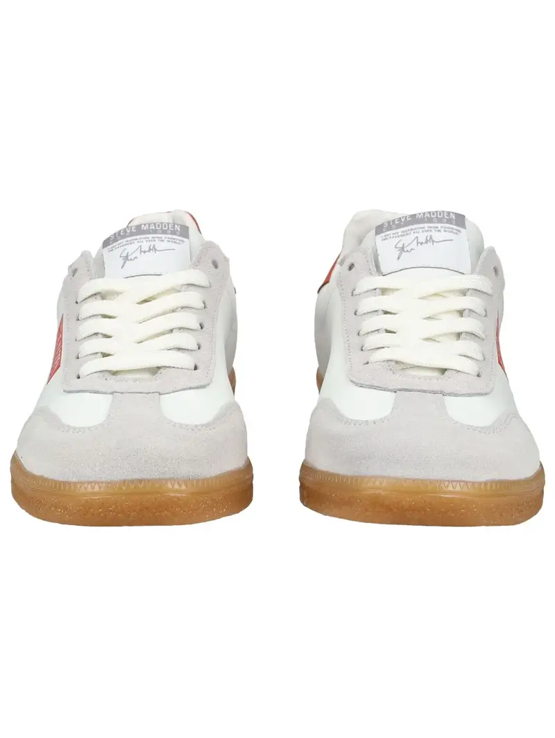 Sneaker bassa grigio chiaro / rosso sangue / bianco miniatura 3