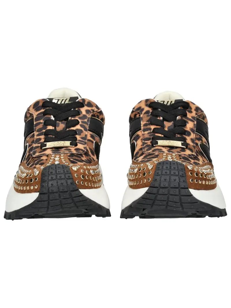 Sneaker bassa marrone / nero miniatura 3