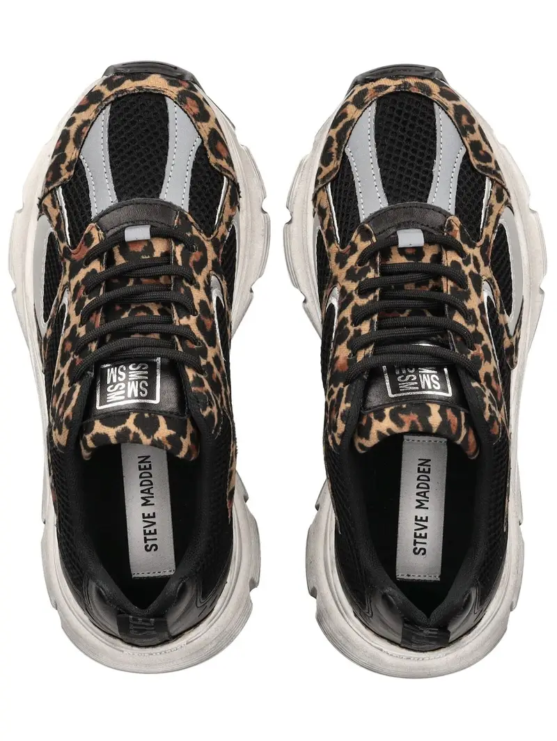 STEVE MADDEN Sneaker bassa marrone / nero / argento / bianco miniatura 2