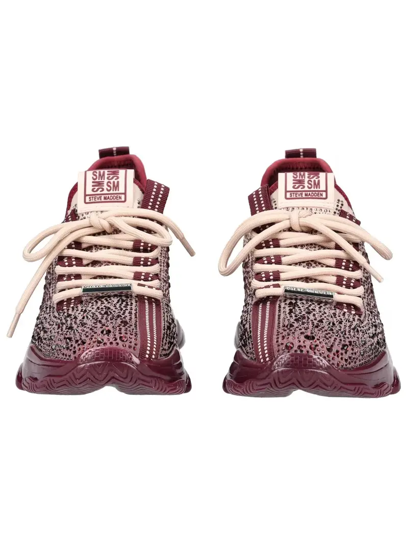 Sneaker bassa Mistica beige chiaro / rosso vino / rosso pastello miniatura 3