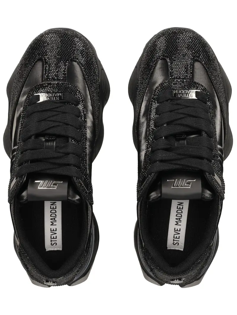 STEVE MADDEN Sneaker bassa  nero / argento miniatura 2