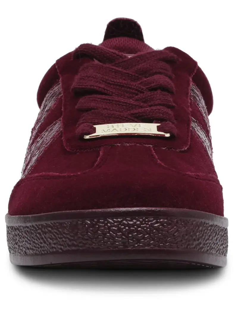 Sneaker bassa oro / borgogna miniatura 3