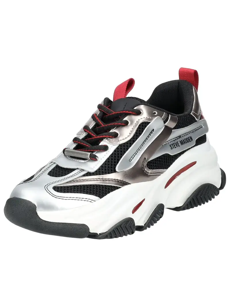 STEVE MADDEN Sneaker bassa 'POSSESSION-E'  bronzo / rosso / nero / argento