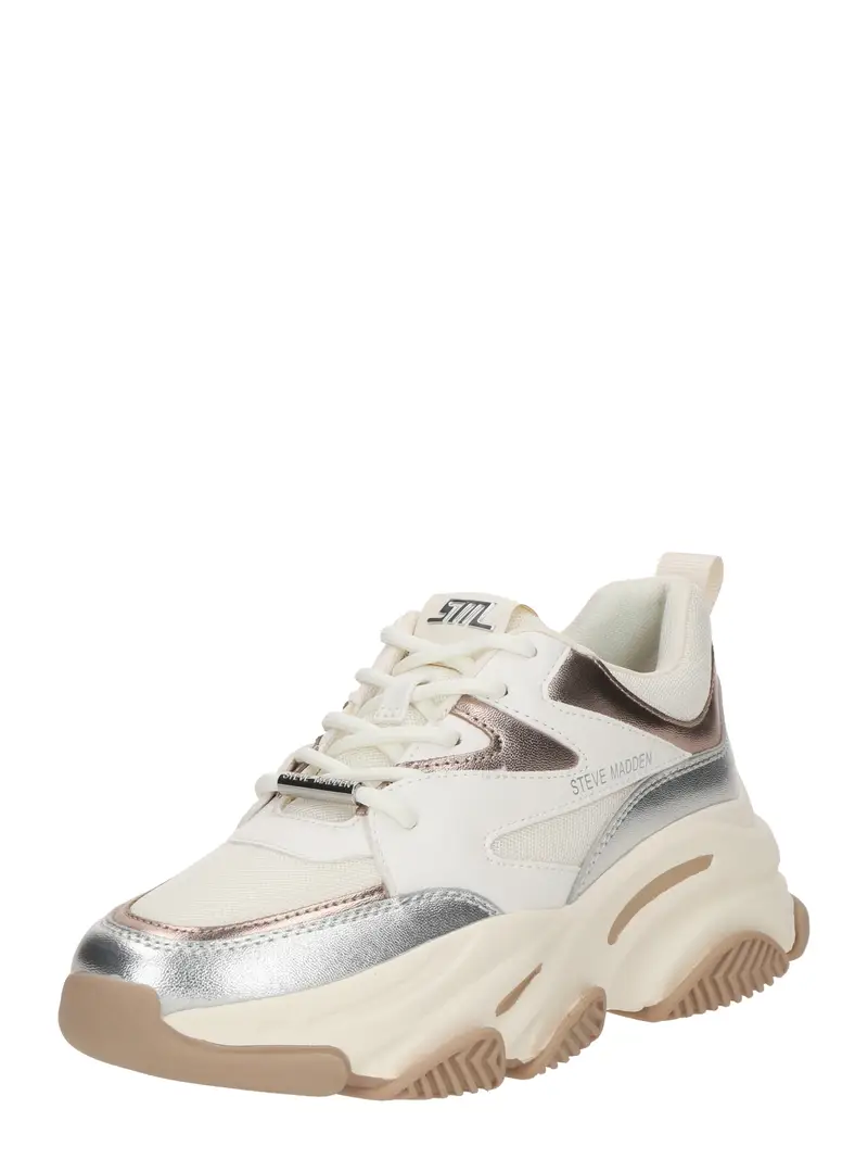 STEVE MADDEN Sneaker bassa 'PROGRESSIVE'  bronzo / argento / bianco naturale