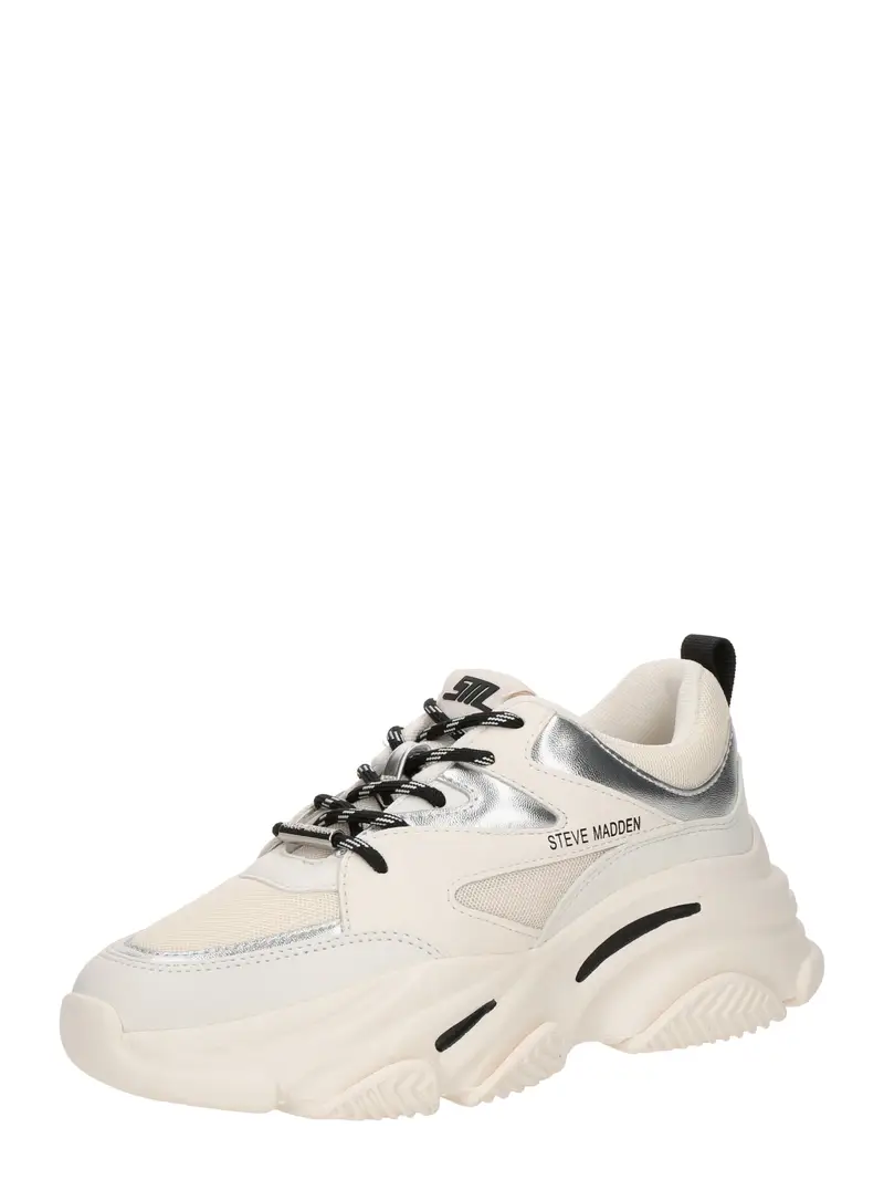 STEVE MADDEN Sneaker bassa 'Progressive'  crema / nero / argento