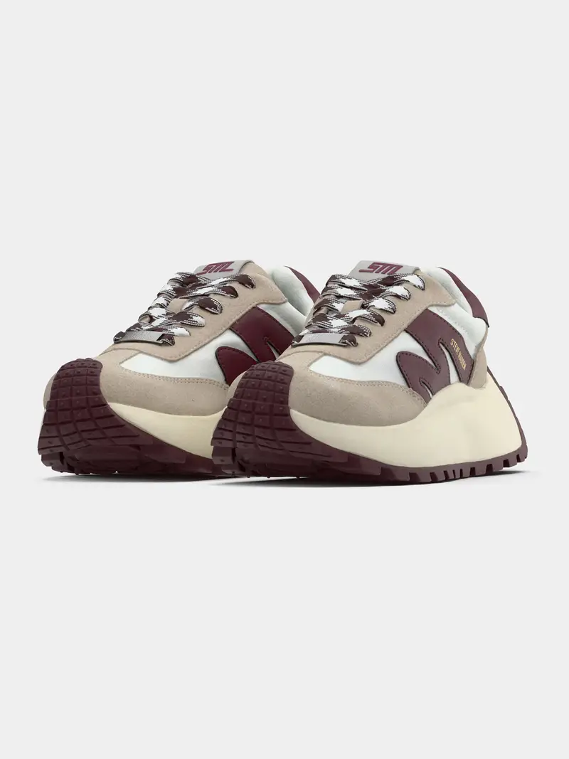 Sneaker bassa Supercampo beige / rosso ciliegia / bianco miniatura 2