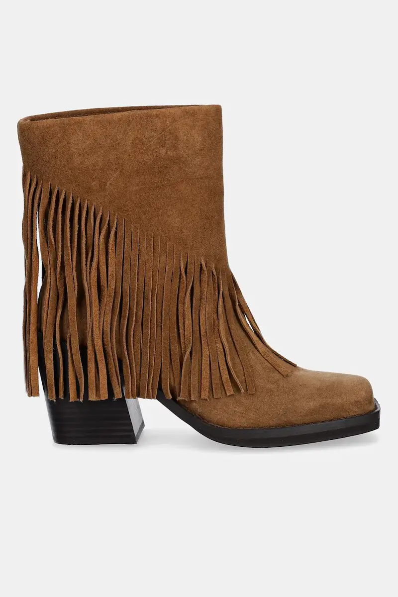 stivaletti alla caviglia in camoscio Pia-F donna colore marrone 11004805 miniatura 2