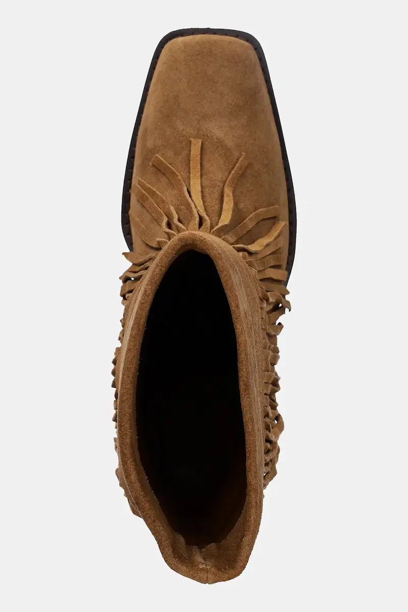 stivaletti alla caviglia in camoscio Pia-F donna colore marrone 11004805 miniatura 4