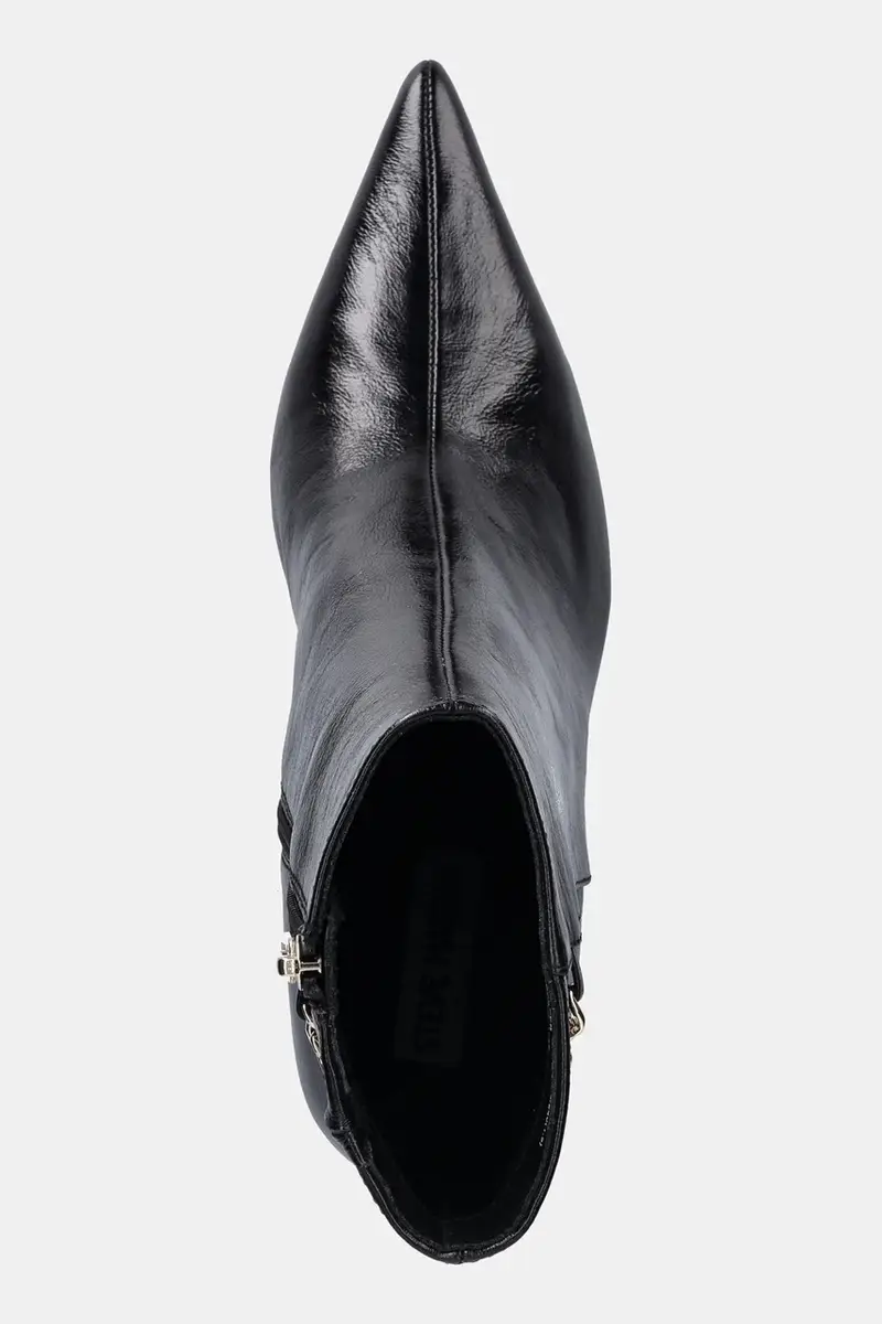 stivaletti alla caviglia in pelle Auora Nero miniatura 4