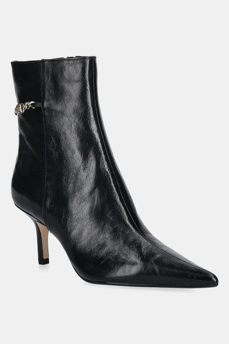 stivaletti alla caviglia in pelle Auora Nero