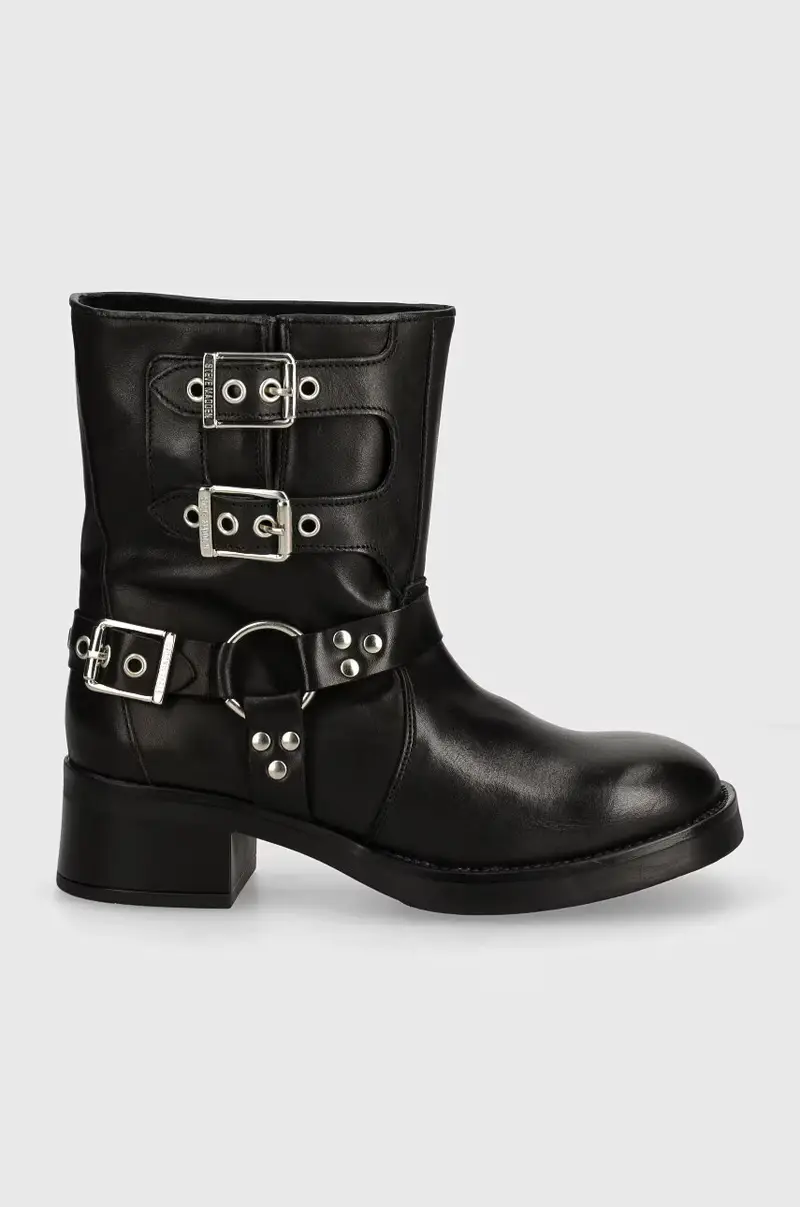 stivaletti alla caviglia in pelle Becase donna colore nero SM11003095 miniatura 2