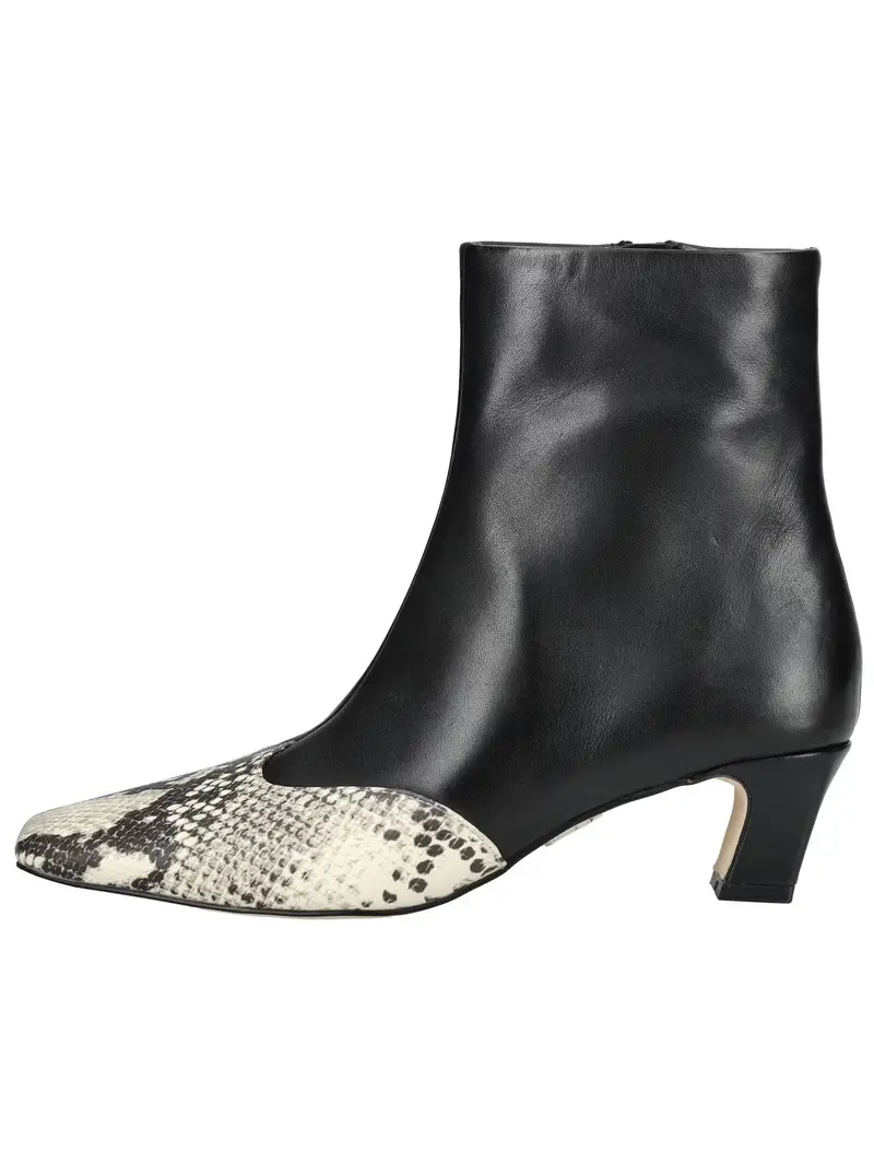 Stivaletto avorio / nero miniatura 2