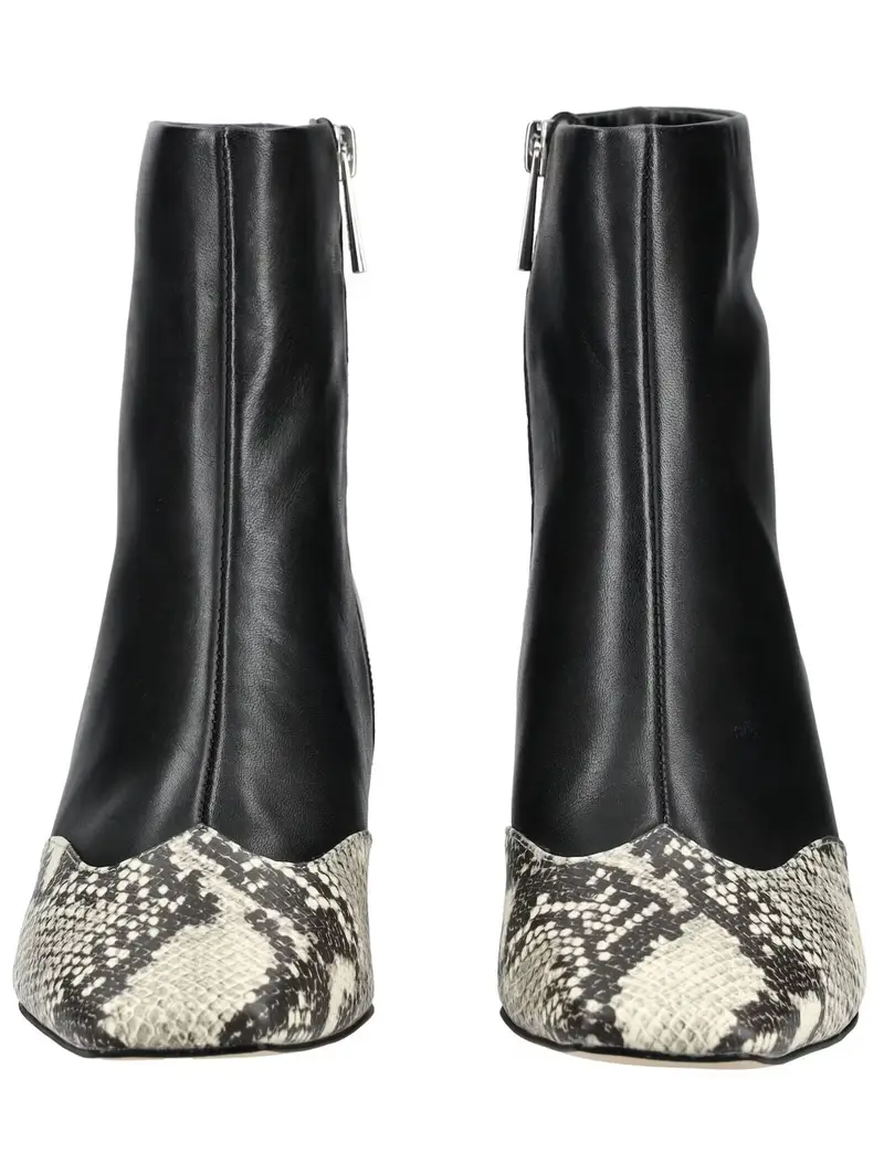 Stivaletto avorio / nero miniatura 3