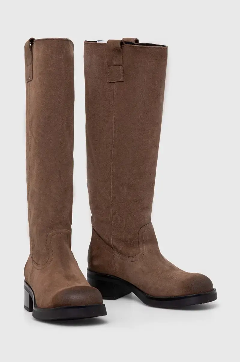 stivali in pelle scamosciata Banner donna colore marrone SM11003092 miniatura 2