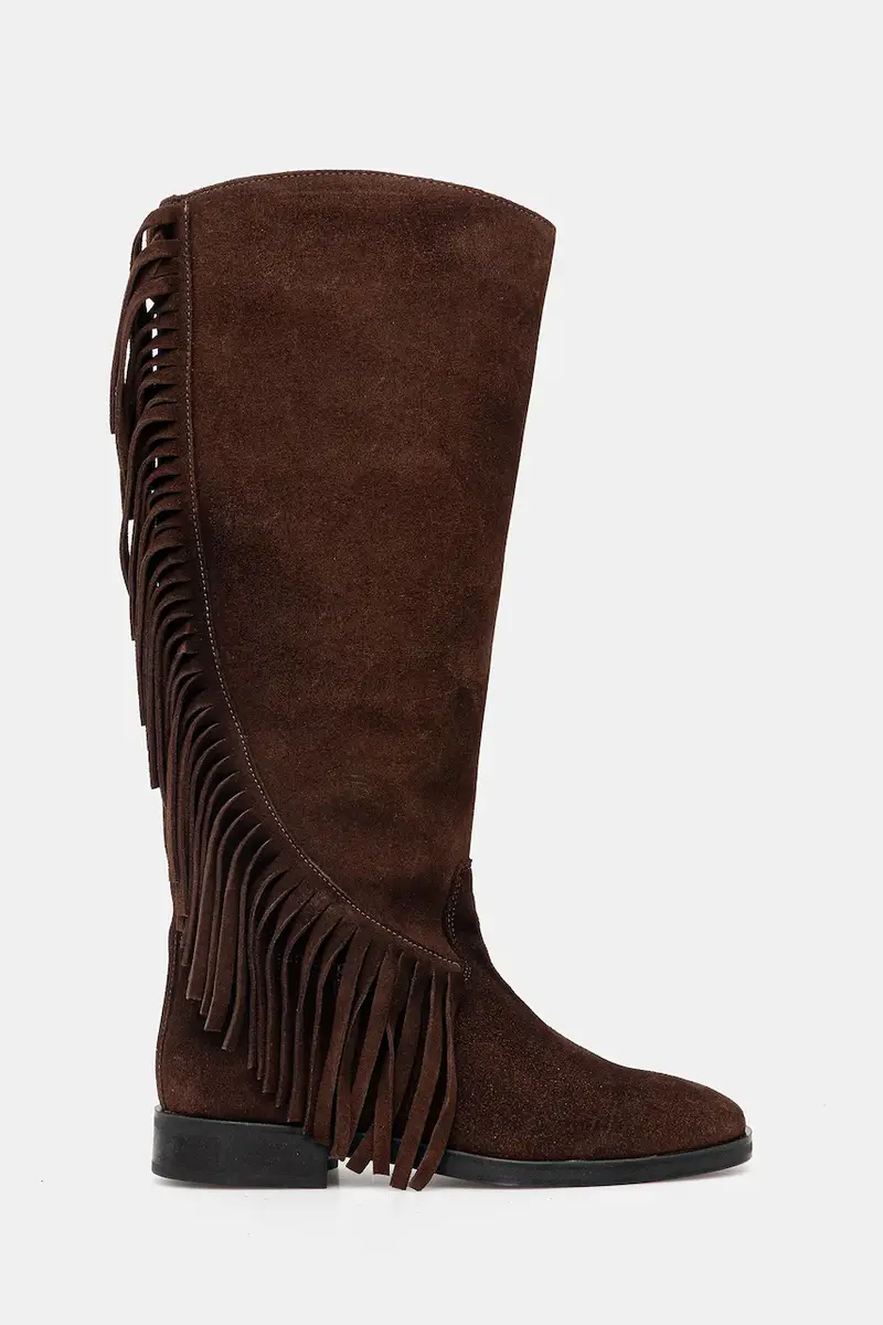 stivali in pelle scamosciata Nigella donna colore marrone 11004914 miniatura 2