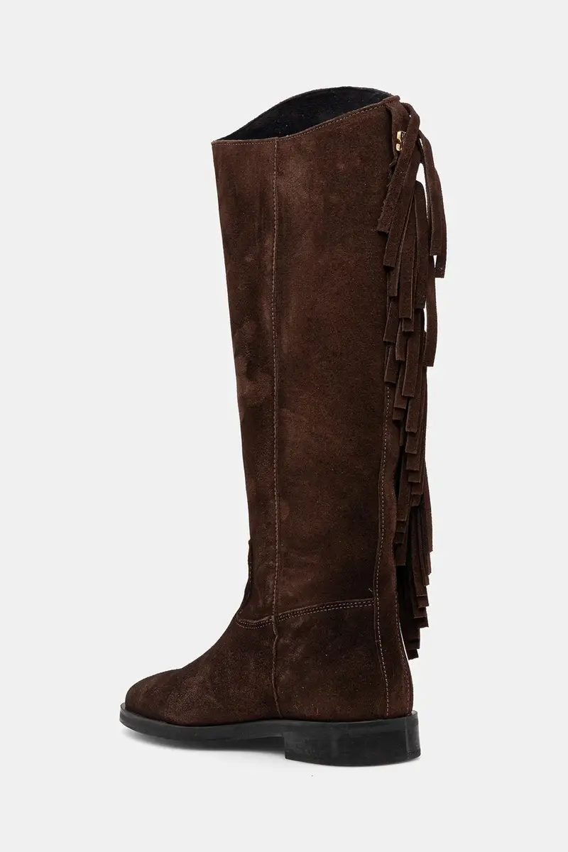 stivali in pelle scamosciata Nigella donna colore marrone 11004914 miniatura 3