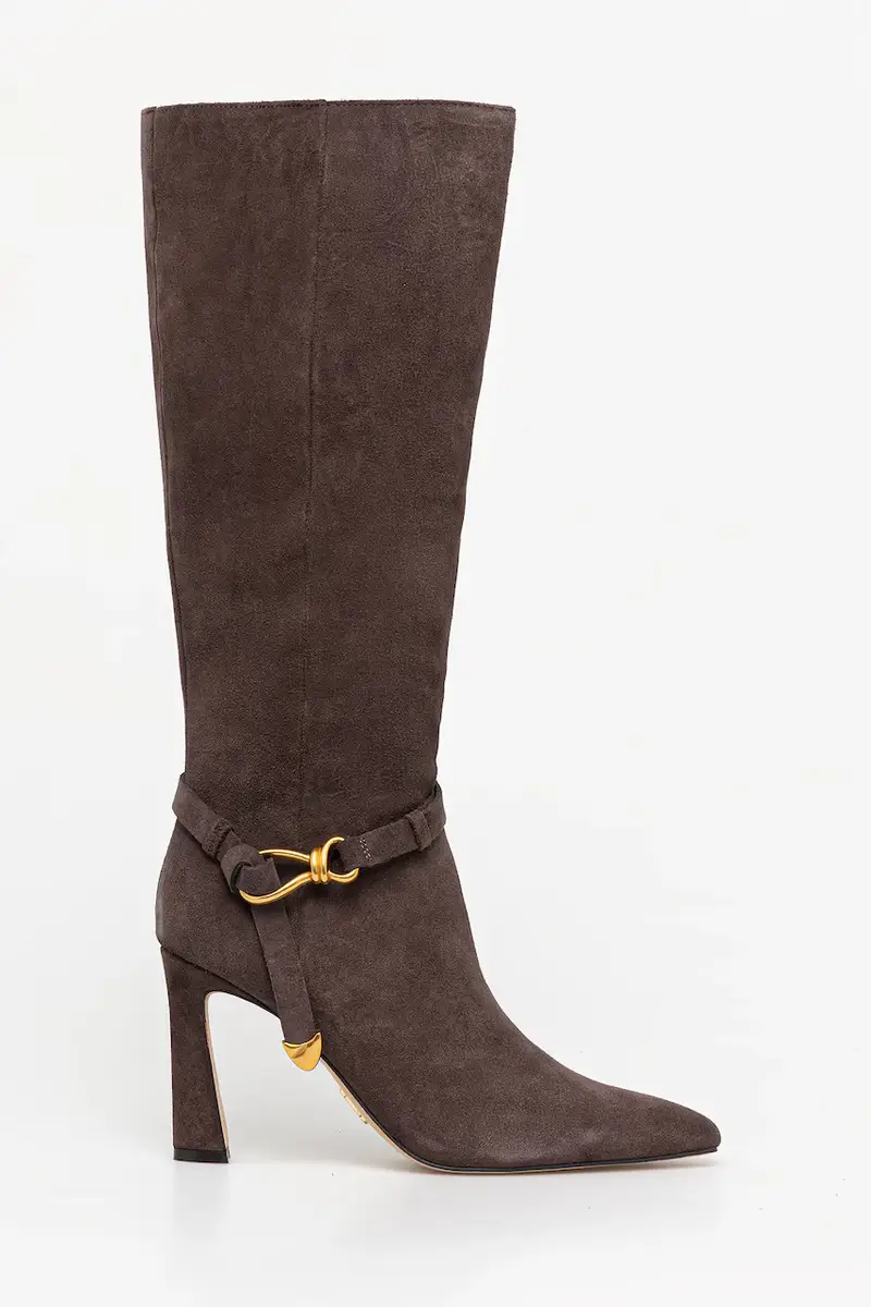 stivali in pelle scamosciata Sirrens donna colore marrone 11004776 miniatura 2