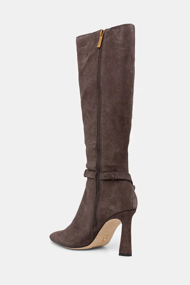 stivali in pelle scamosciata Sirrens donna colore marrone 11004776 miniatura 3