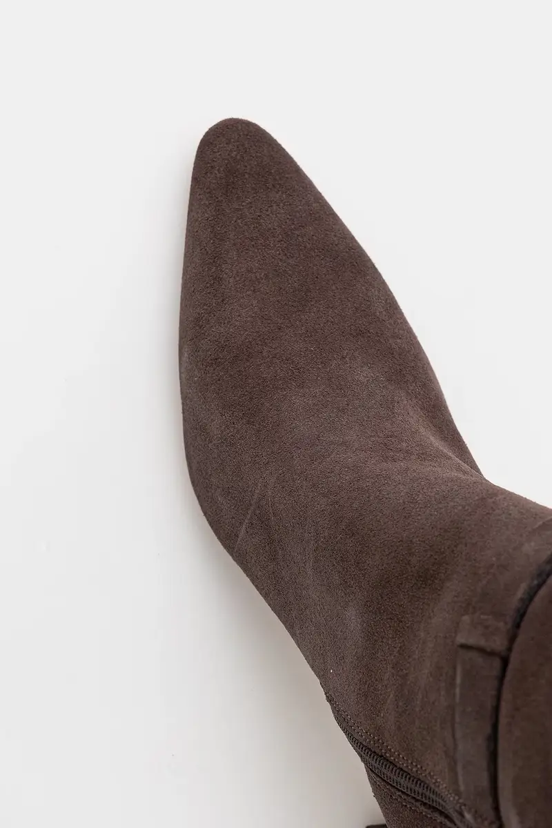 stivali in pelle scamosciata Sirrens donna colore marrone 11004776 miniatura 4