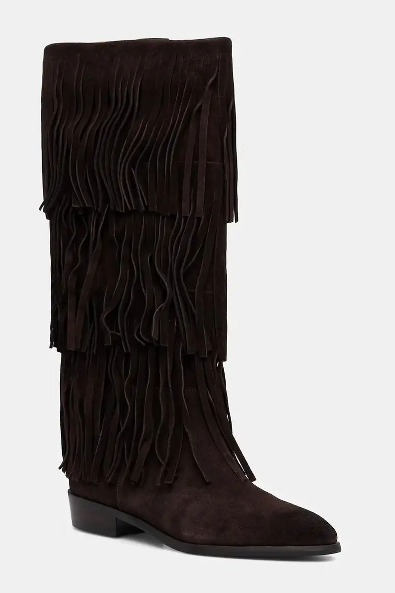 stivali in pelle scamosciata Spur donna colore marrone 11003916