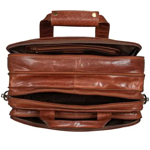 STILORD 'Alexander' Borsa da lavoro in pelle uomo donna Grande borsa porta documenti e PC Ventiquattrore da ufficio miniatura 3