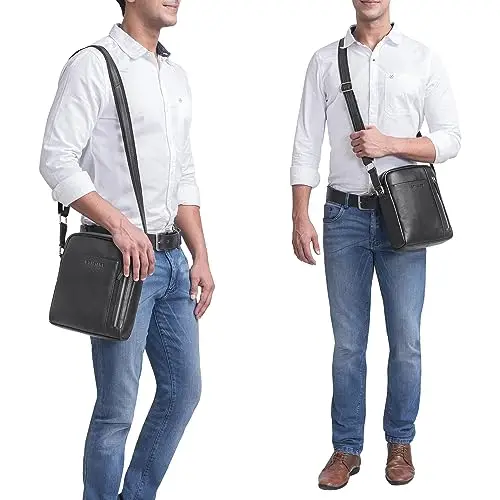 STILORD 'Clint' Borsa Tracolla Uomo Piccola Pelle Borsa Tablet Portare giro borsa uomo vera pelle portare in giro miniatura 2