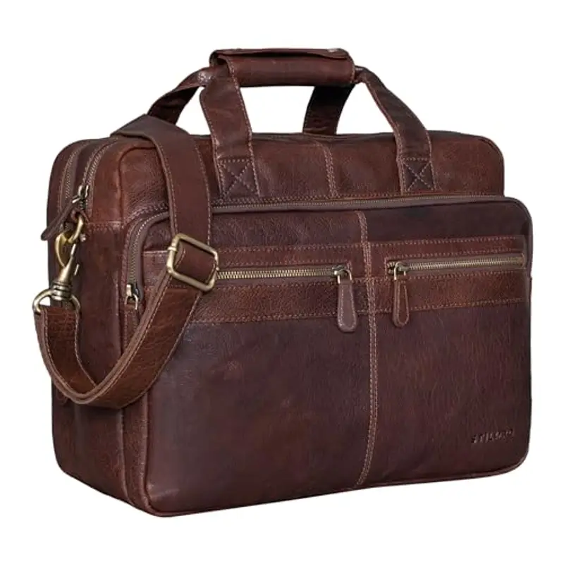 STILORD 'Explorer' Borsa Insegnante in Pelle Uomo Donna - Grande Cartella Vintage in Vera Pelle con Tracolla, Divisori