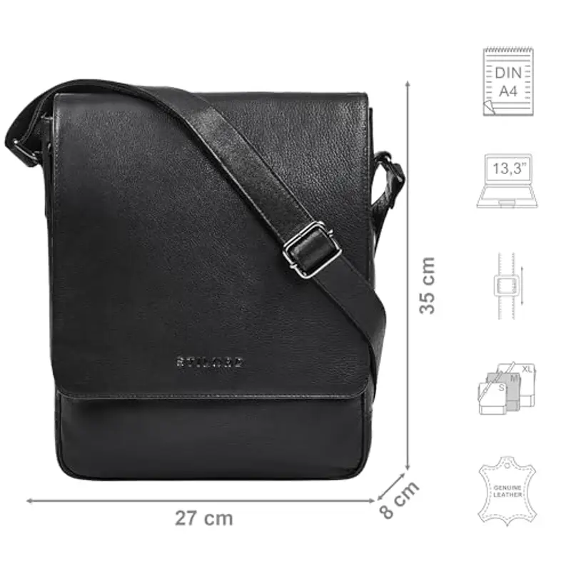 STILORD Borsa a tracolla Uomo Nero 1581556 miniatura 2