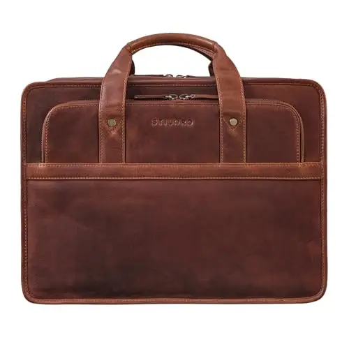 STILORD 'Paolo' Professionale Borsa Tracolla Pelle Porta PC 15.6 Pollici Vintage Borsa Ufficio Uomo Grande Valigetta