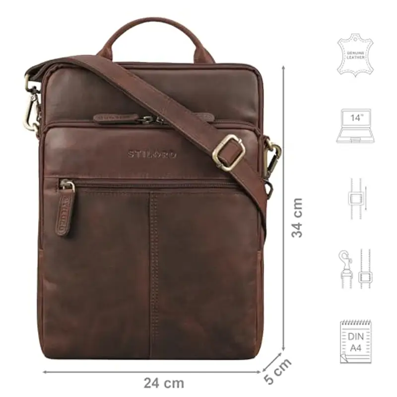 STILORD Borsello Uomo Marrone 1351889 miniatura 2