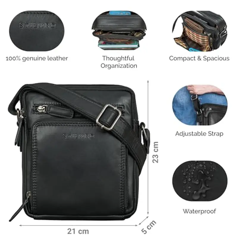 STILORD Borsello Uomo Nero 1961372 miniatura 3