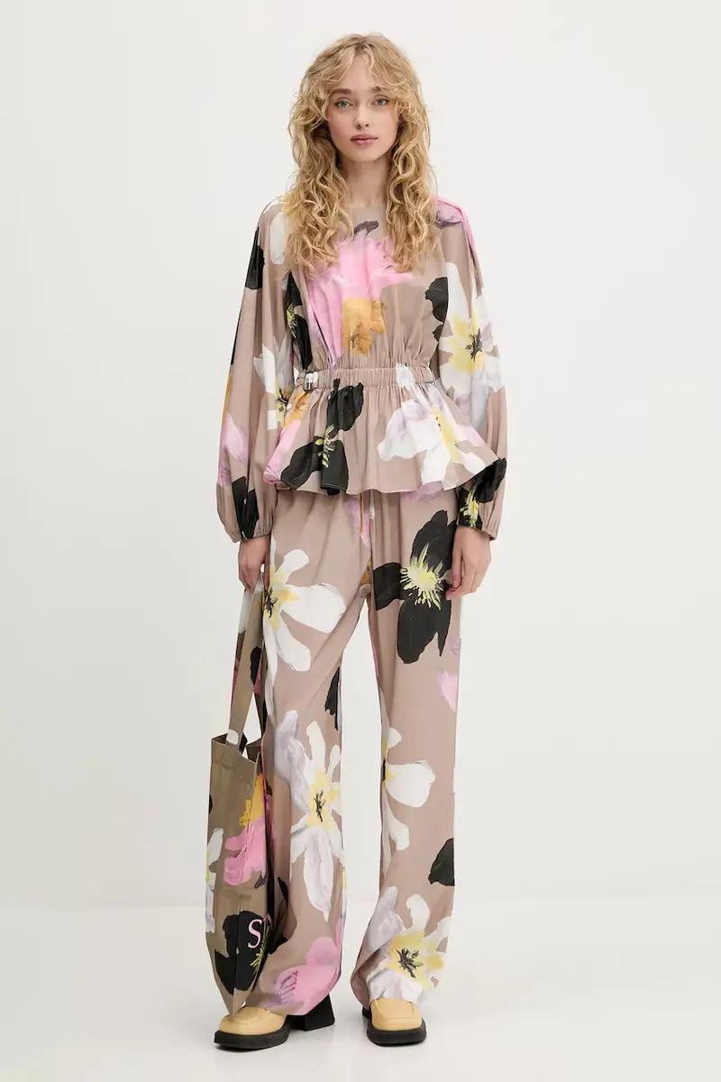 camicetta donna colore beige SG-PF25-T064-2070 miniatura 2