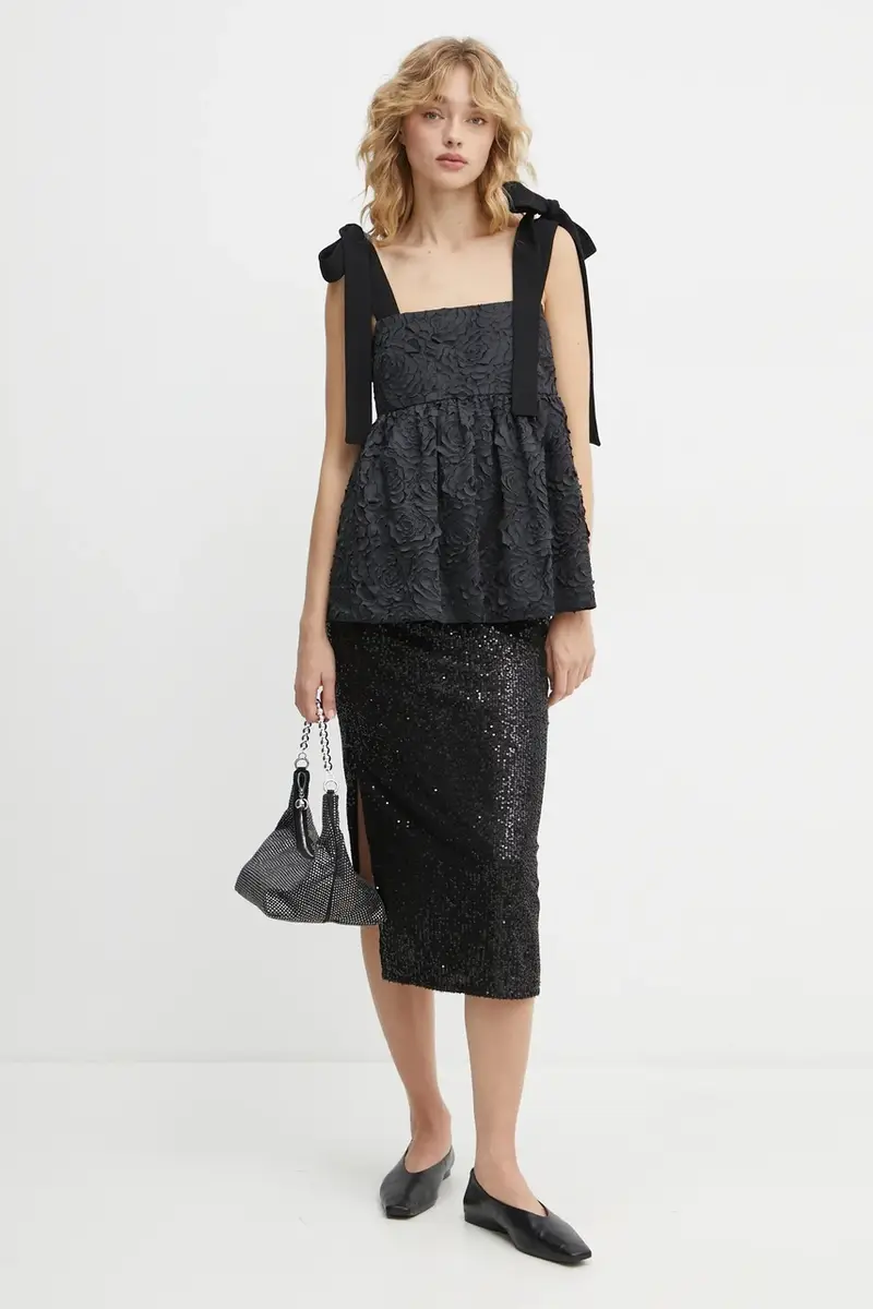 camicetta donna colore nero SG-PS25-T035-2320 miniatura 2