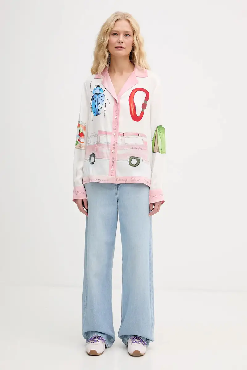 camicia 0 donna colore beige SG-AW25-T096-2263 miniatura 2