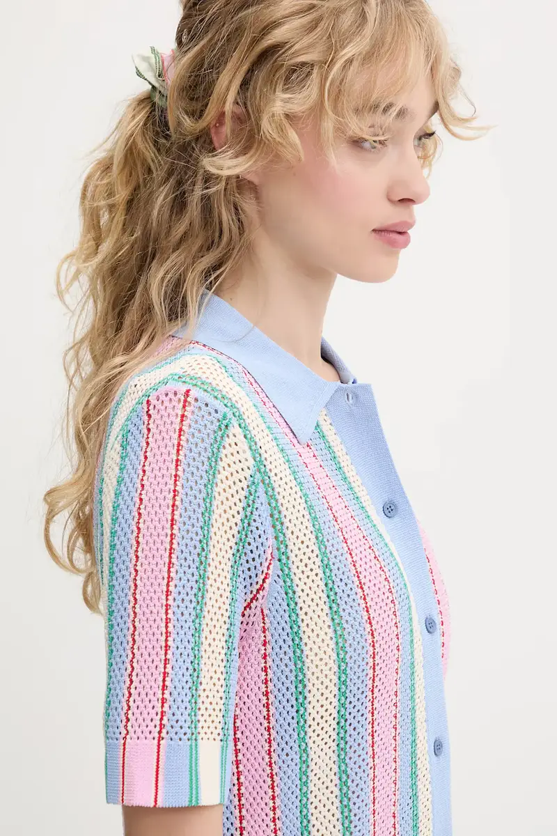 camicia donna colore blu SG-PF25-K038-2100 miniatura 4