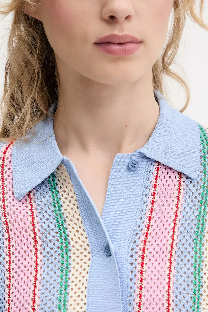 camicia donna colore blu SG-PF25-K038-2100 miniatura 5