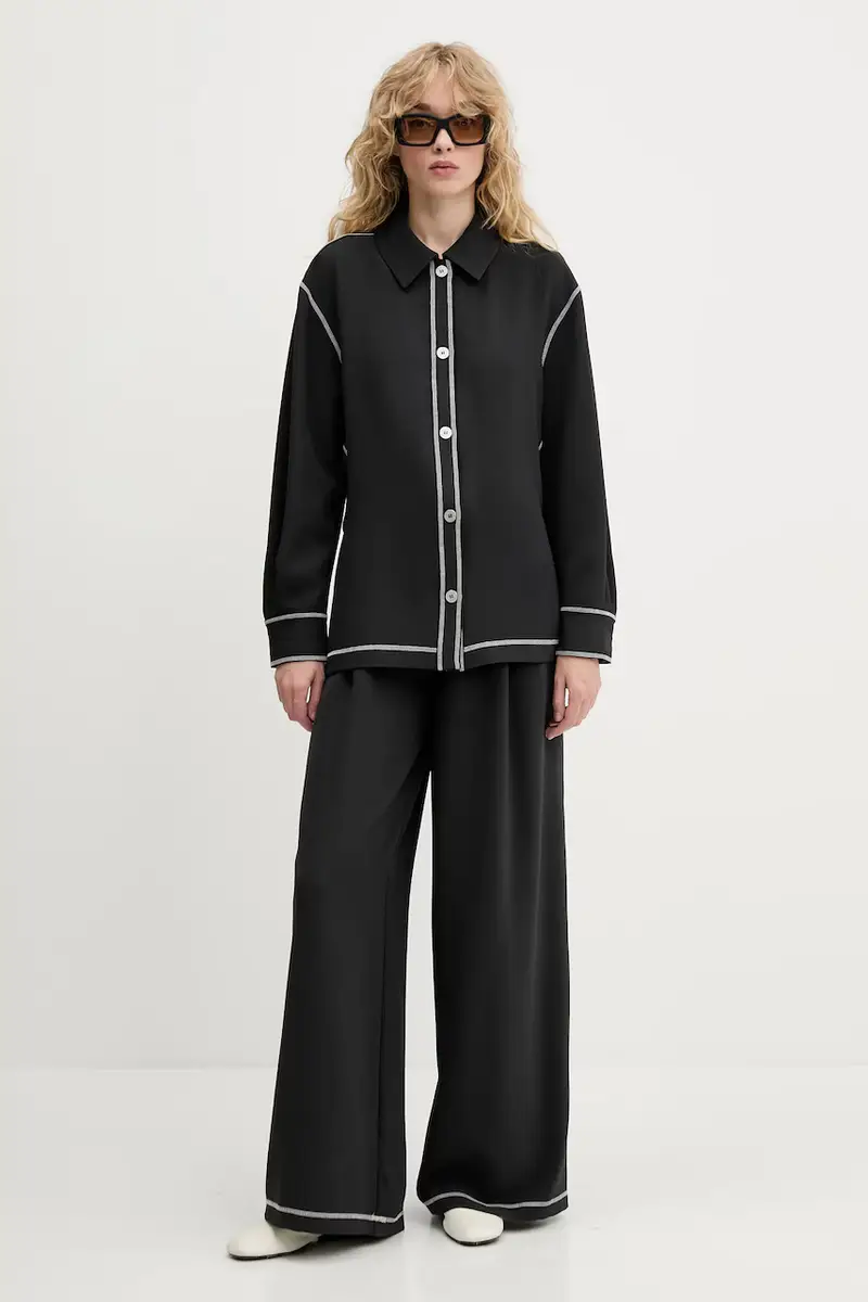 camicia donna colore nero SG-PF25-S029-2369 miniatura 2