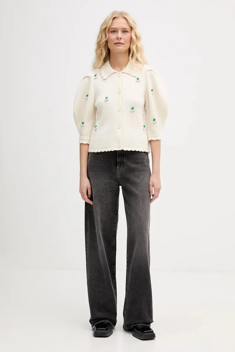 cardigan con lana 0 colore beige SG-AW25-K044-2359 miniatura 2